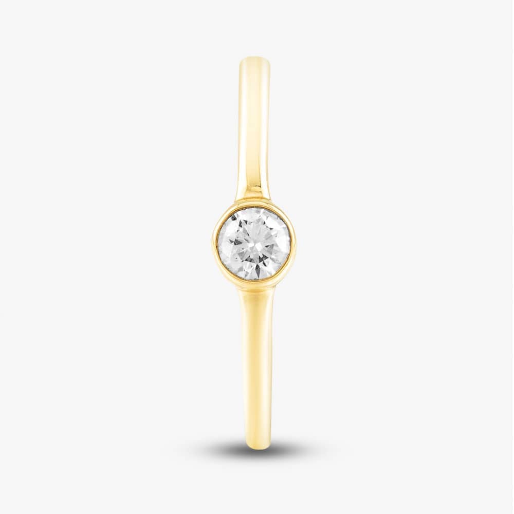 14ct Yellow Gold 0.18ct Brilliant Cut Diamond Solitaire Ring RC39107KY14DD