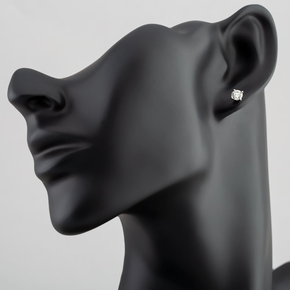 Platinum 1.00ct Brilliant Cut Diamond Stud Earrings 5035E/PL/DQD100