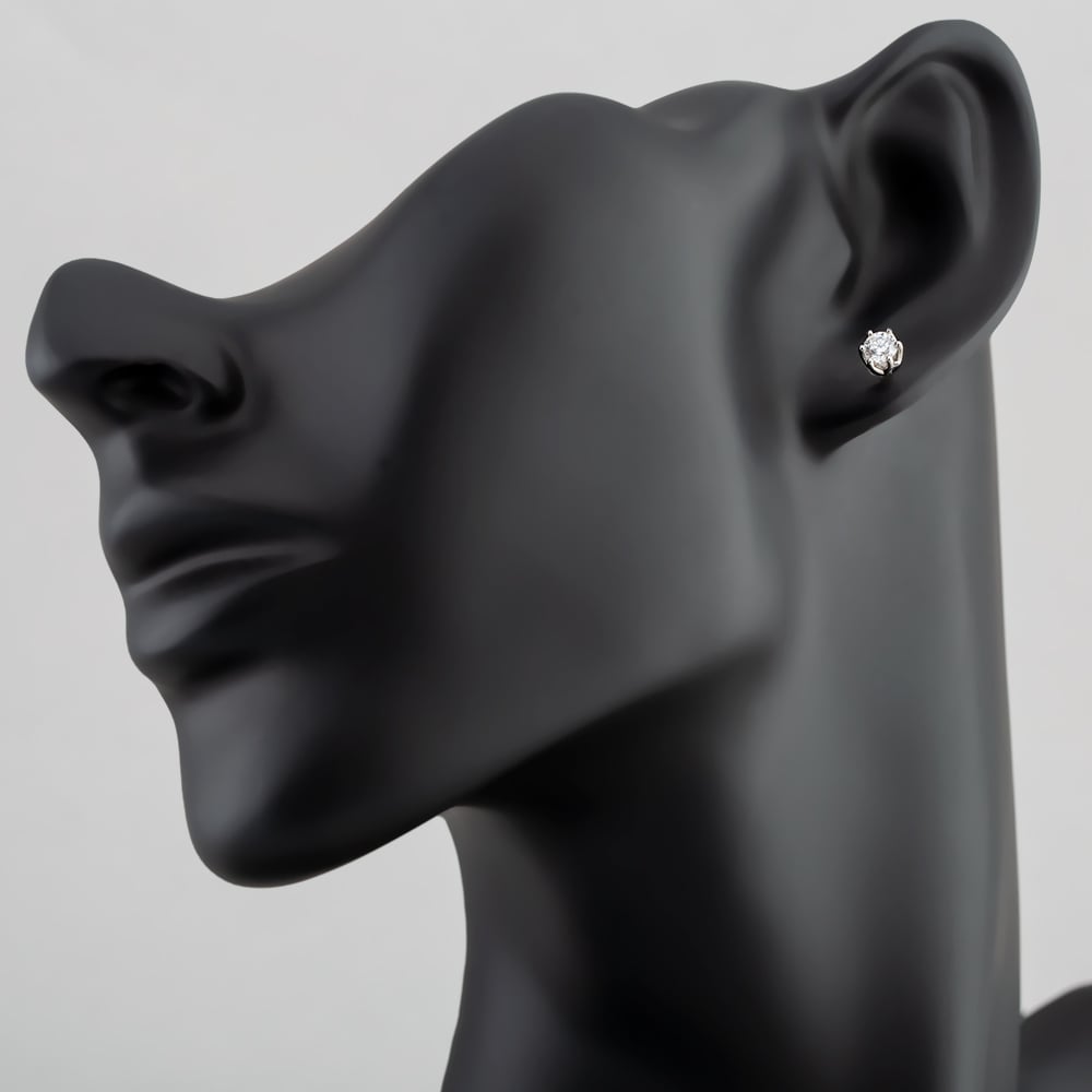 Platinum 0.50ct Brilliant Cut Diamond Stud Earrings 5639E/PL/QD50