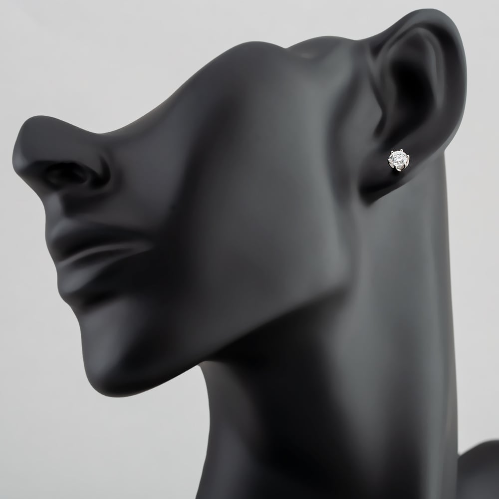 Platinum 0.80ct Brilliant Cut Diamond Stud Earrings 5639E/PL/QD80