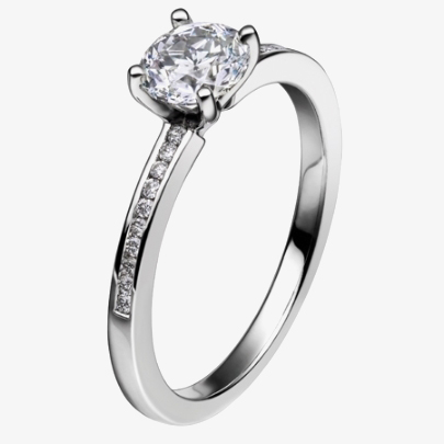 Mastercut Simplicity Four Claw 18ct White Gold 0.25ct Diamond Solitaire Ring C5RG007 025W