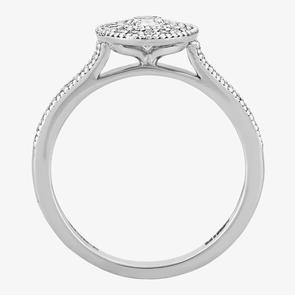 Mastercut Vintage 18ct White Gold 0.30ct Diamond Cluster Ring C6RG003 030W