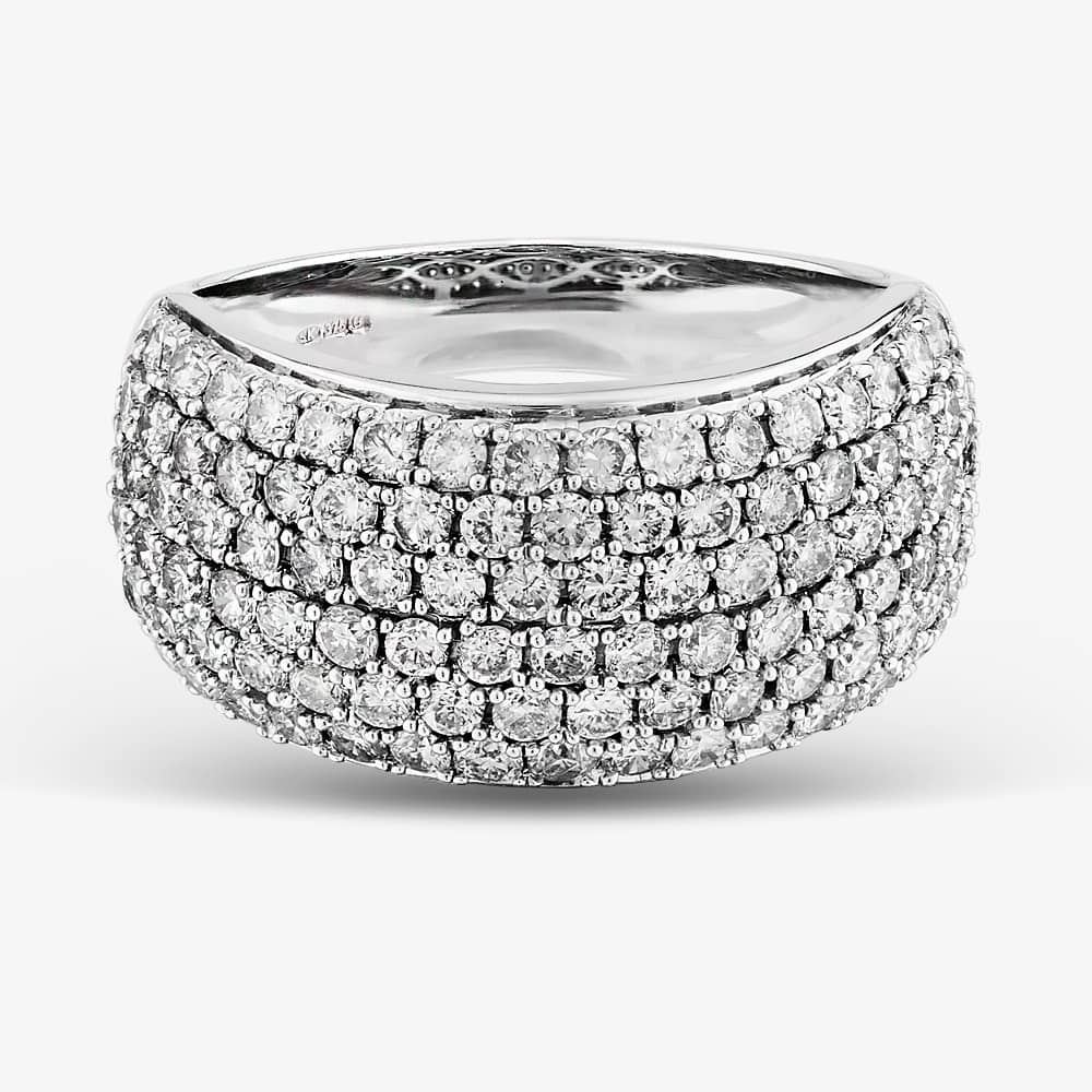 9ct White Gold 2.00ct Diamond Pave Ring THR2910-200 9K