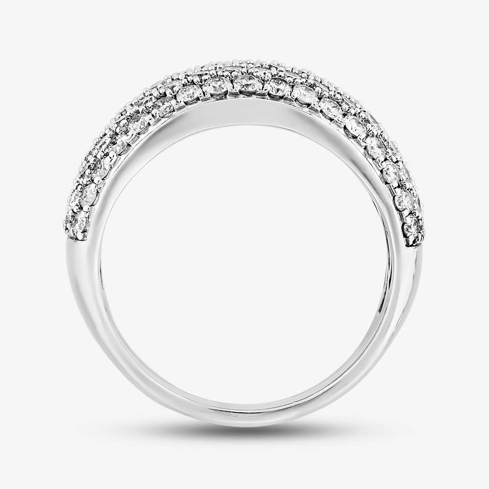 9ct White Gold 2.00ct Diamond Pave Ring THR2910-200 9K