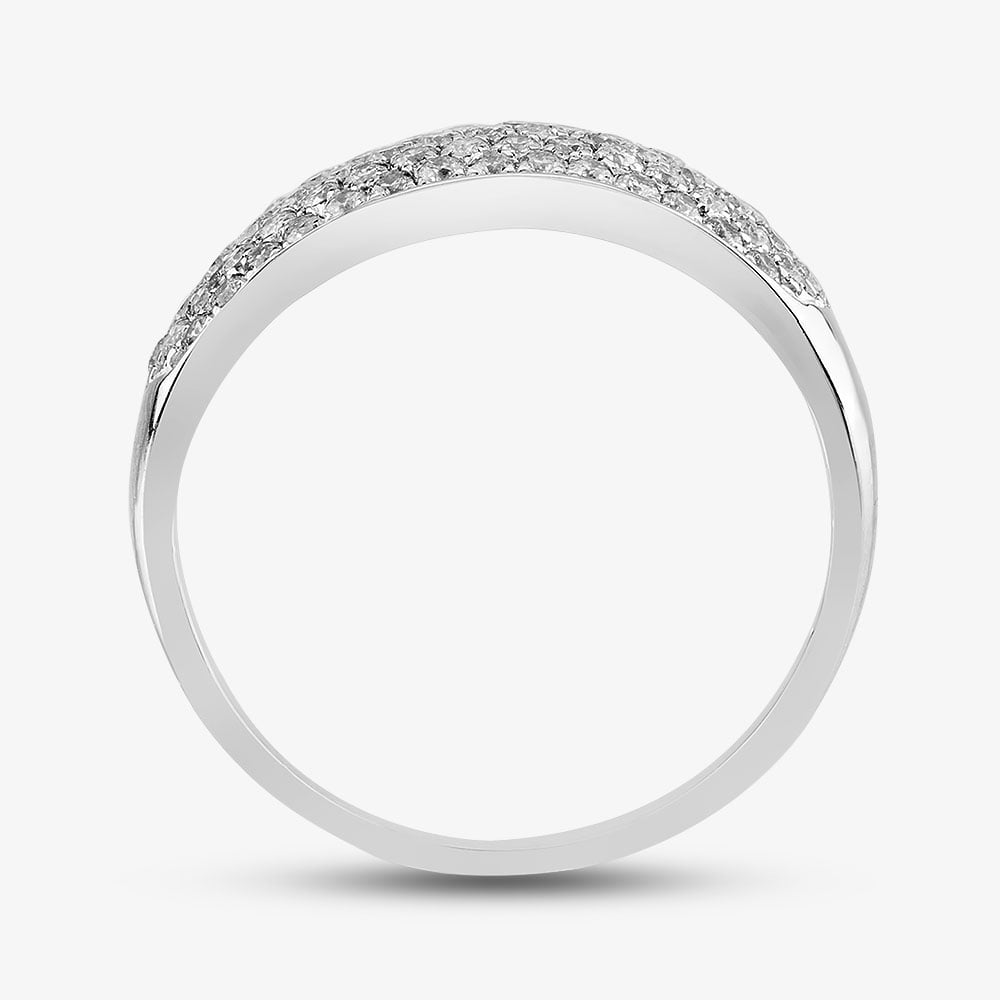 9ct White Gold 1.00ct Diamond Pave Ring THR2910-100 9Kw 