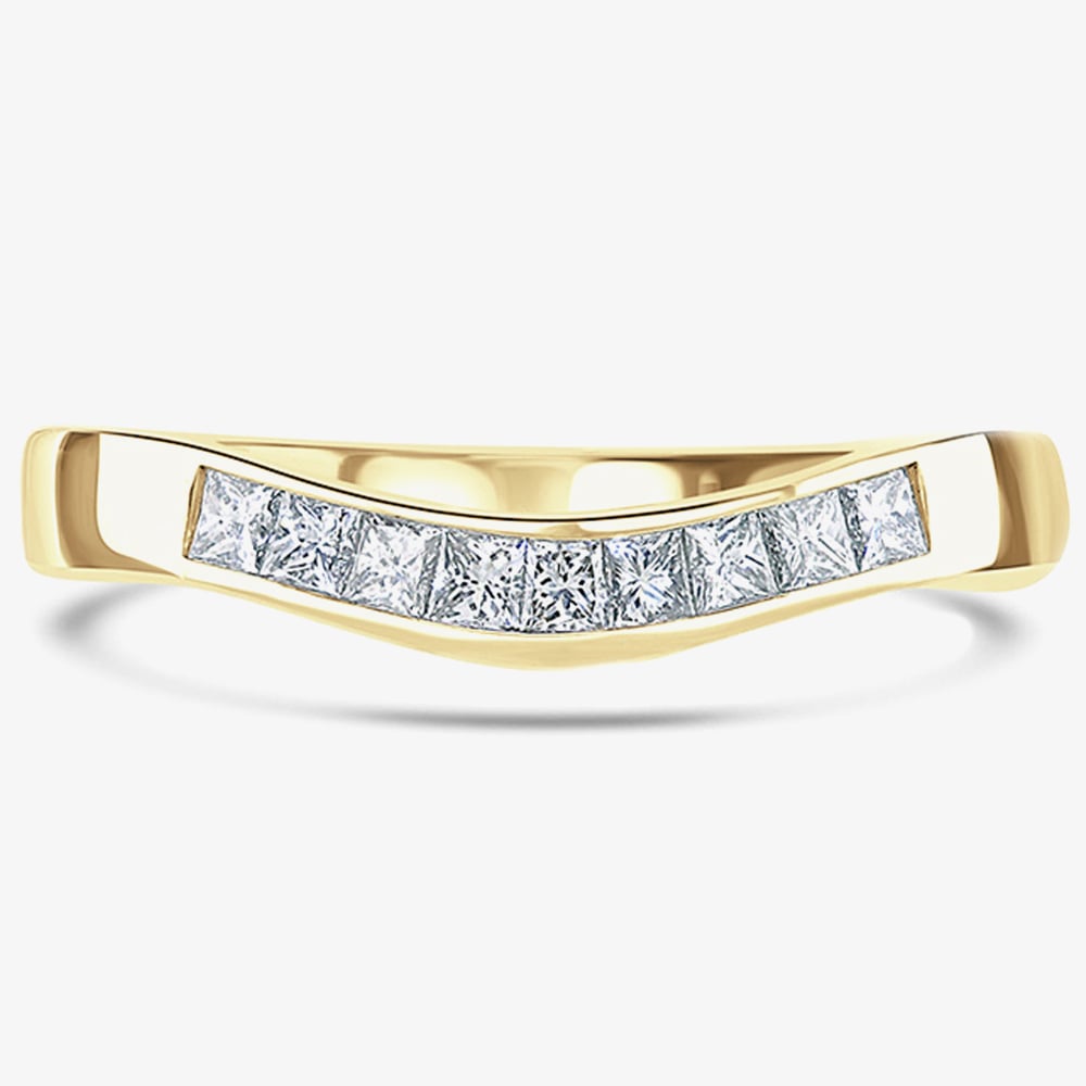 Brown & Newirth Aiko 9ct Yellow Gold 0.35ct Diamond Wishbone Ring HET168 9Y LDS
