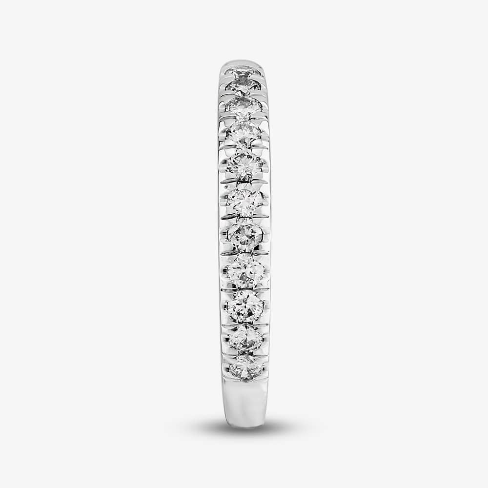 9ct White Gold 0.33ct Diamond Pave Set Half Eternity Ring THR15238-33Tp
