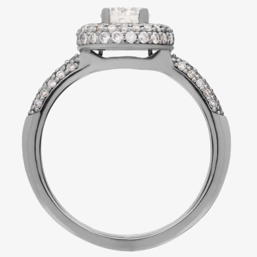 Arctic Circle Diamonds 18ct White Gold 1.03ct Round Brilliant Diamond Cluster Ring UKR11027