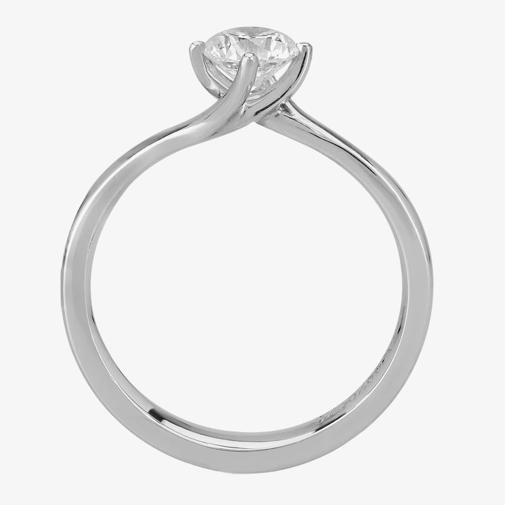 Signature Collection Platinum GIA Certificated Four Claw Diamond Twist Solitaire Ring RI-137(.60CT PLUS)