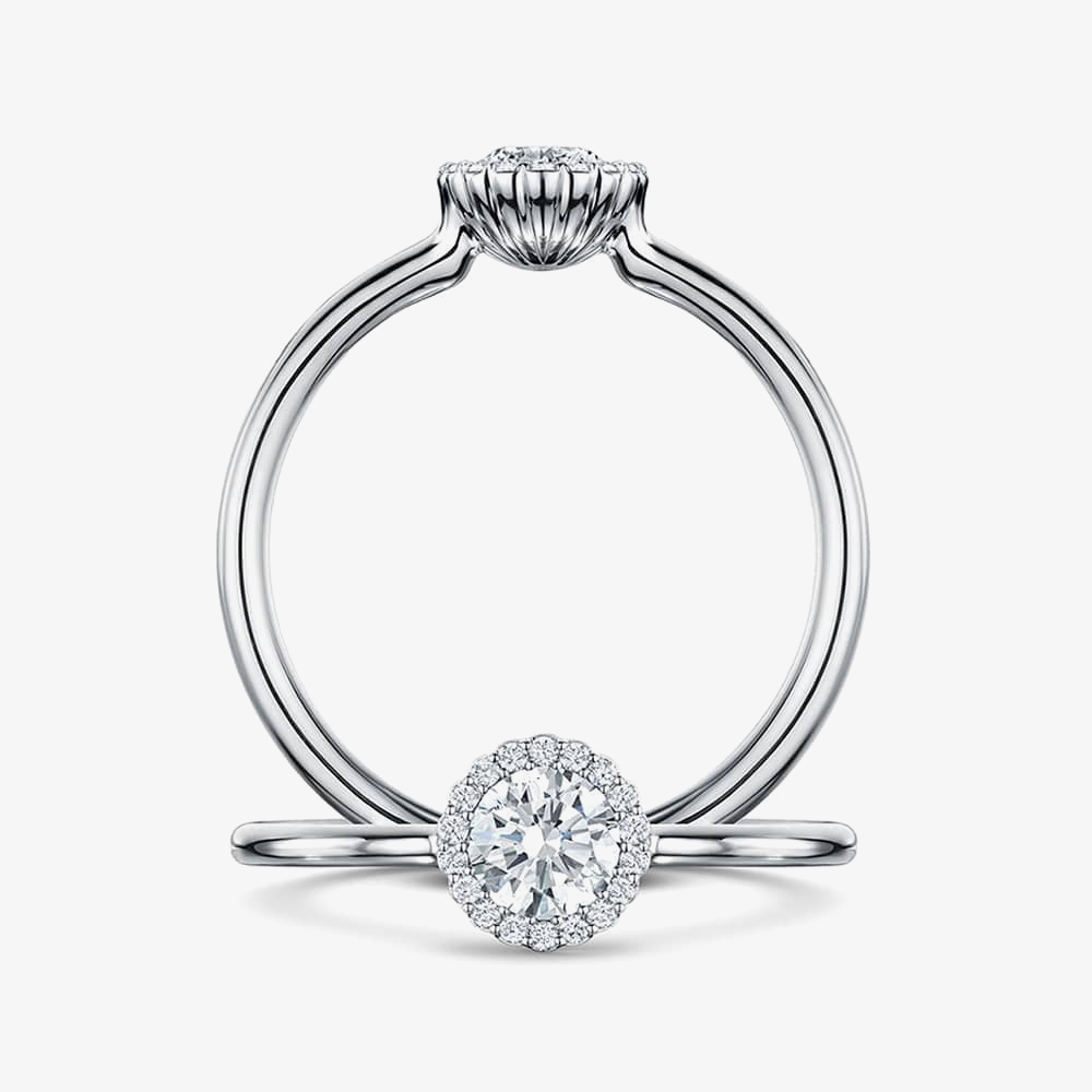 Geoghegan Cannele Platinum & Diamond 0.38ct Halo Cluster Ring CAN1/P