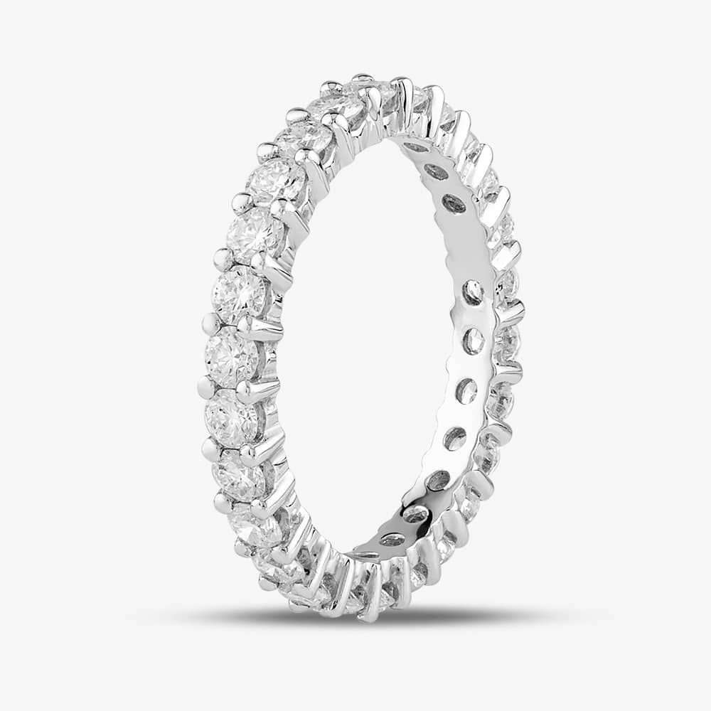 Product photograph of Platinum 1 50ct Brilliant Cut Diamond Full Eternity Ring 74919rg Pt950 from The Jewel Hut