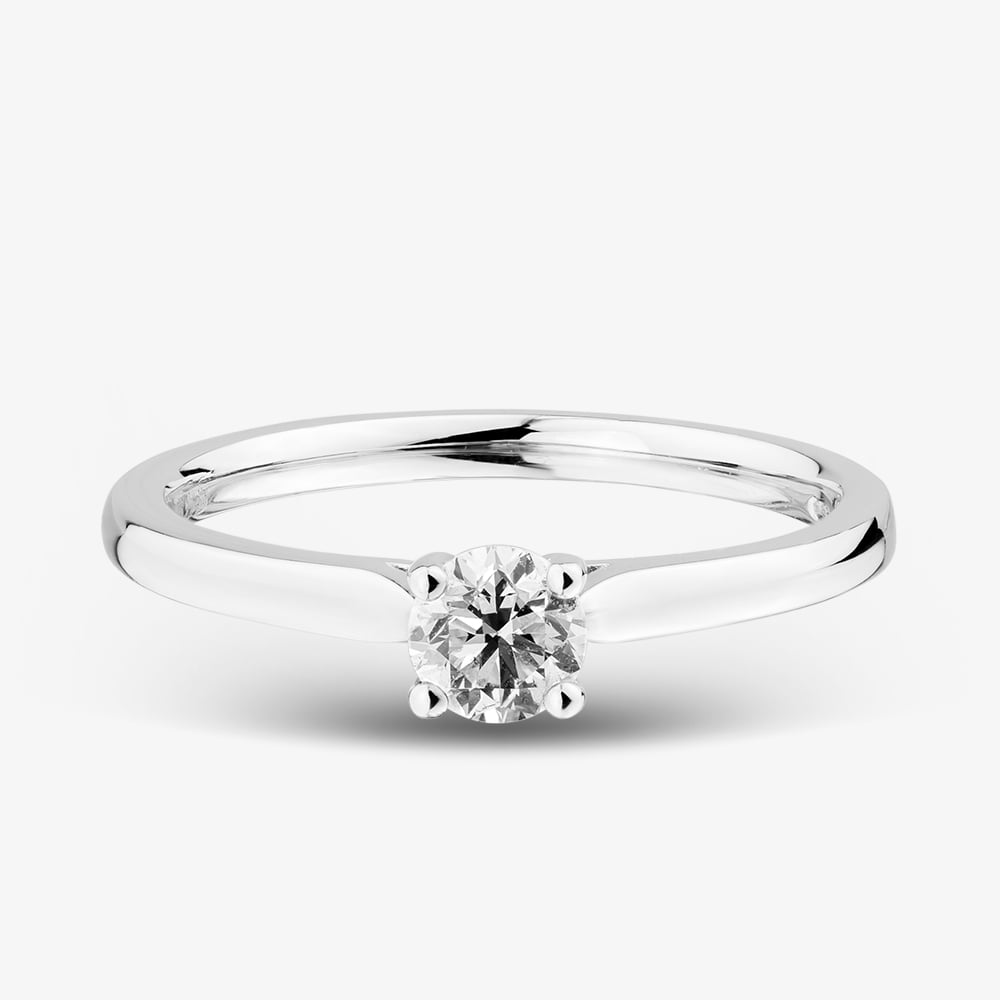 1888 Collection Platinum Certificated Round Cut 0.40ct Diamond Four Claw Solitaire Ring RI-2016(.40CT PLUS)