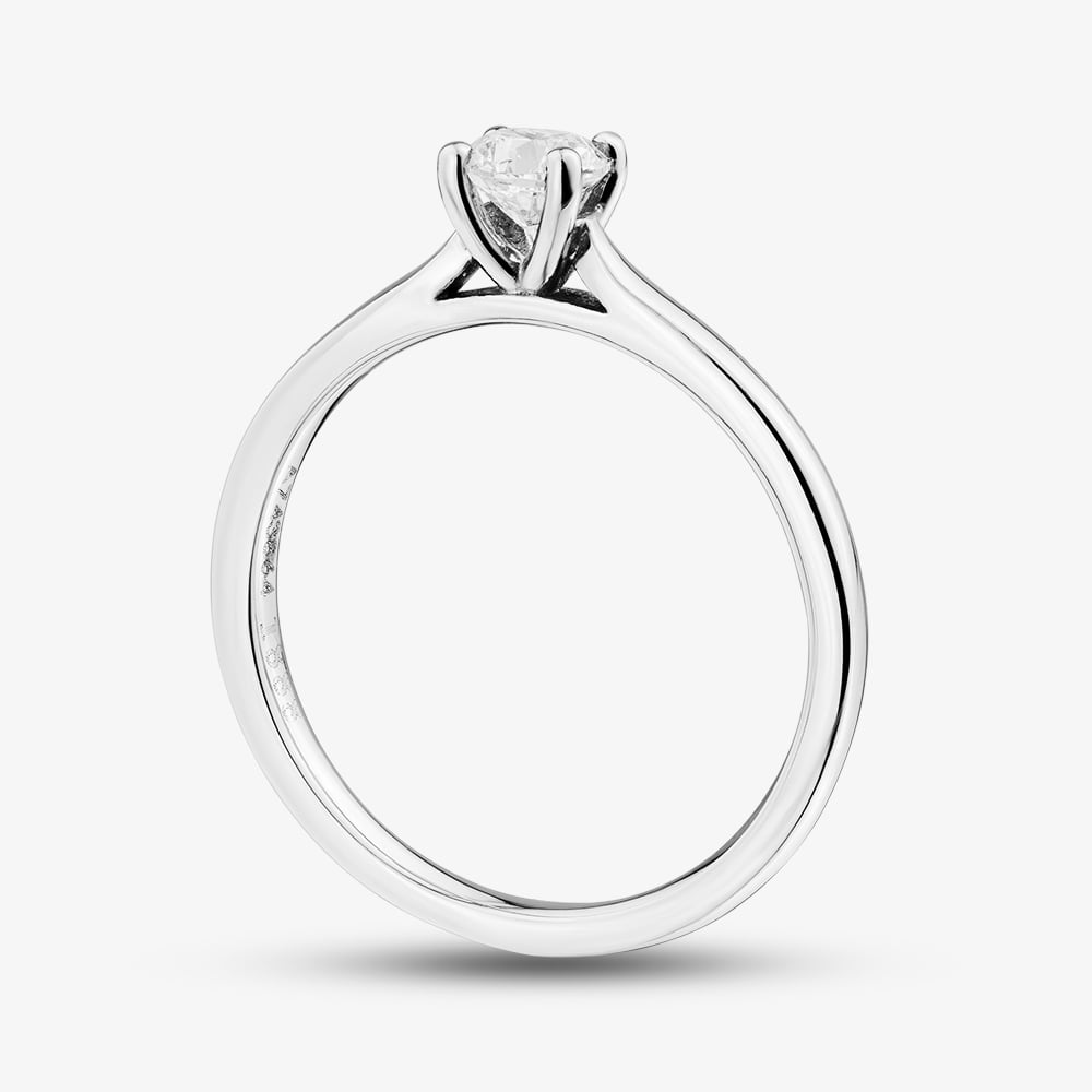 1888 Collection Platinum Certificated Round Cut 0.40ct Diamond Four Claw Solitaire Ring RI-2016(.40CT PLUS)
