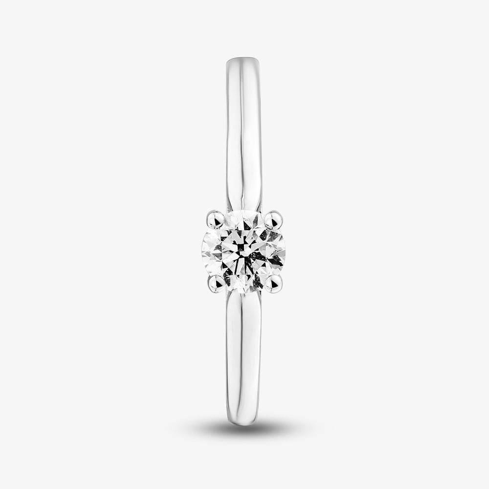 1888 Collection Platinum Certificated Round Cut 0.40ct Diamond Four Claw Solitaire Ring RI-2016(.40CT PLUS)