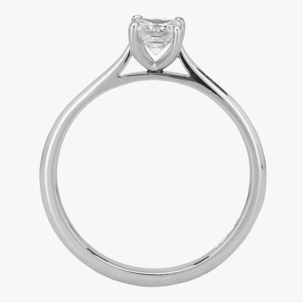 1888 Collection Platinum 0.40ct Certificated Princess Cut Diamond Solitaire Ring RI-2022(.40CT PLUS)
