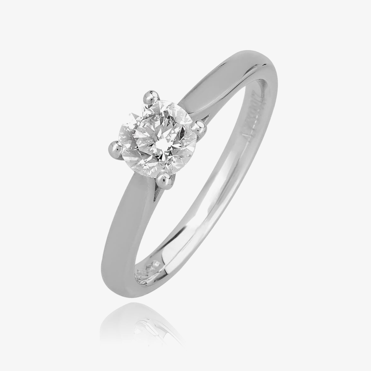 1888 Collection Platinum Brilliant Cut 0.70ct Diamond Solitaire Ring RI-2016