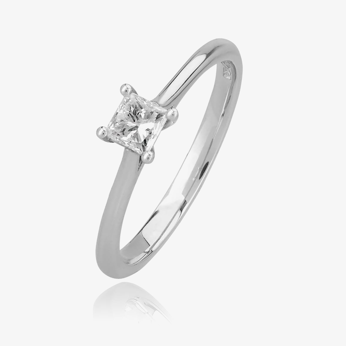 1888 Collection Platinum Princess Cut 0.33ct Diamond Solitaire Ring RI-2022
