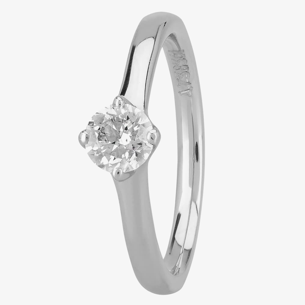 1888 Collection Platinum 0.50ct Diamond Contemporary Solitaire Ri