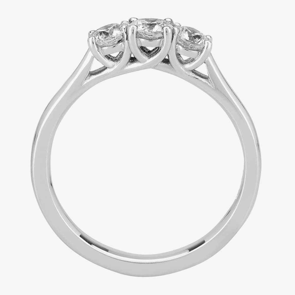 1888 Collection Platinum Brilliant Cut 0.56ct Diamond Trilogy Ring R3-145