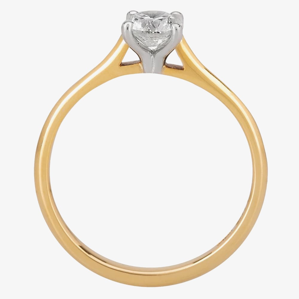 1888 Collection 18ct Yellow Gold 0.50ct Certificated Brilliant Cut Diamond Solitaire Ring RI-141(.50CT PLUS)