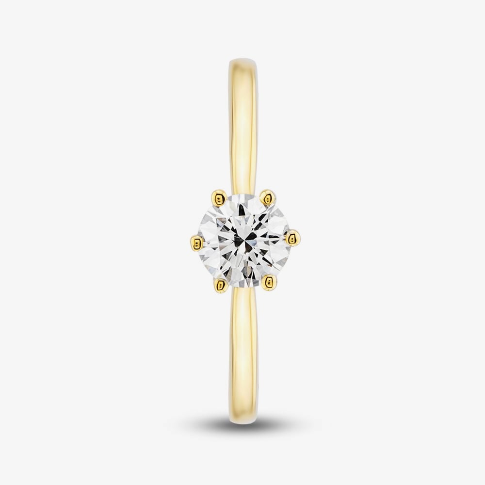 1888 Collection 18ct Yellow Gold 0.70ct Certificated Round Cut Diamond Solitaire Ring RI-144(.70CT PLUS)