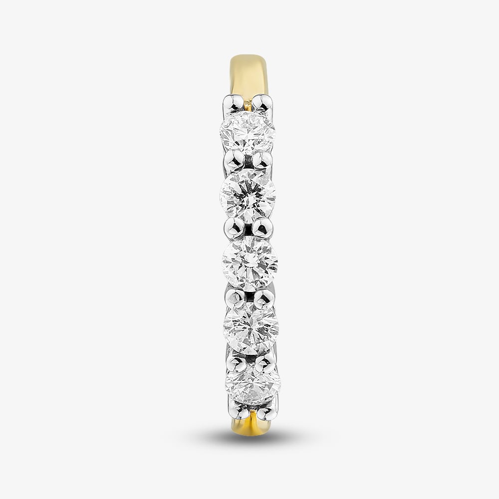 1888 Collection 18ct Yellow Gold Certificated 0.50ct Round Cut Diamond Five Stone Ring HET1001(.50CT PLUS)