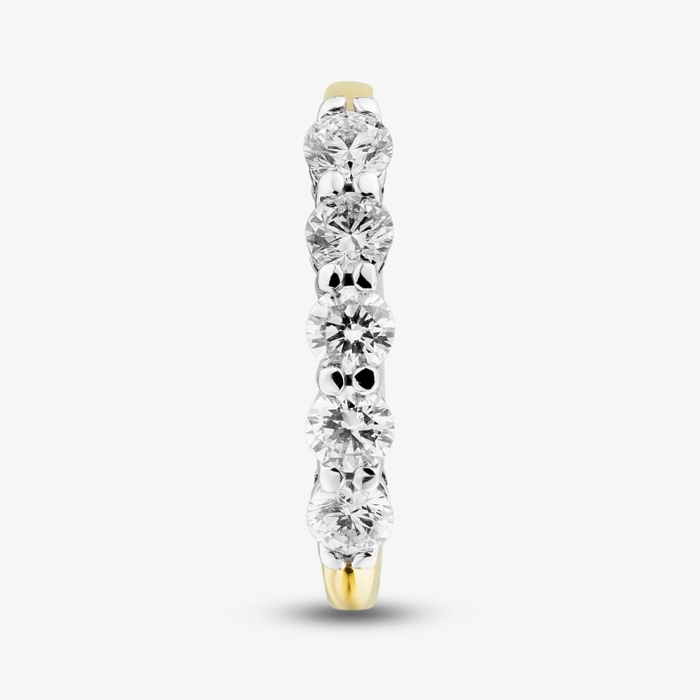 1888 Collection 18ct Yellow Gold Certificated 0.75ct Round Cut Diamond Five Stone Ring HET1001(.75CT PLUS)