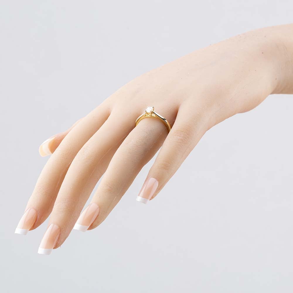 1888 Collection 9ct Yellow Gold 0.33ct Emerald Cut Diamond Solitaire Ring EPP01-9Y-0.33-H-SI2