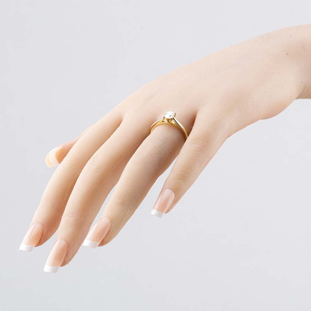 1888 Collection 9ct Yellow Gold 0.50ct Pear Cut Diamond Solitaire Ring DPP02-9Y-0.50-H-SI2