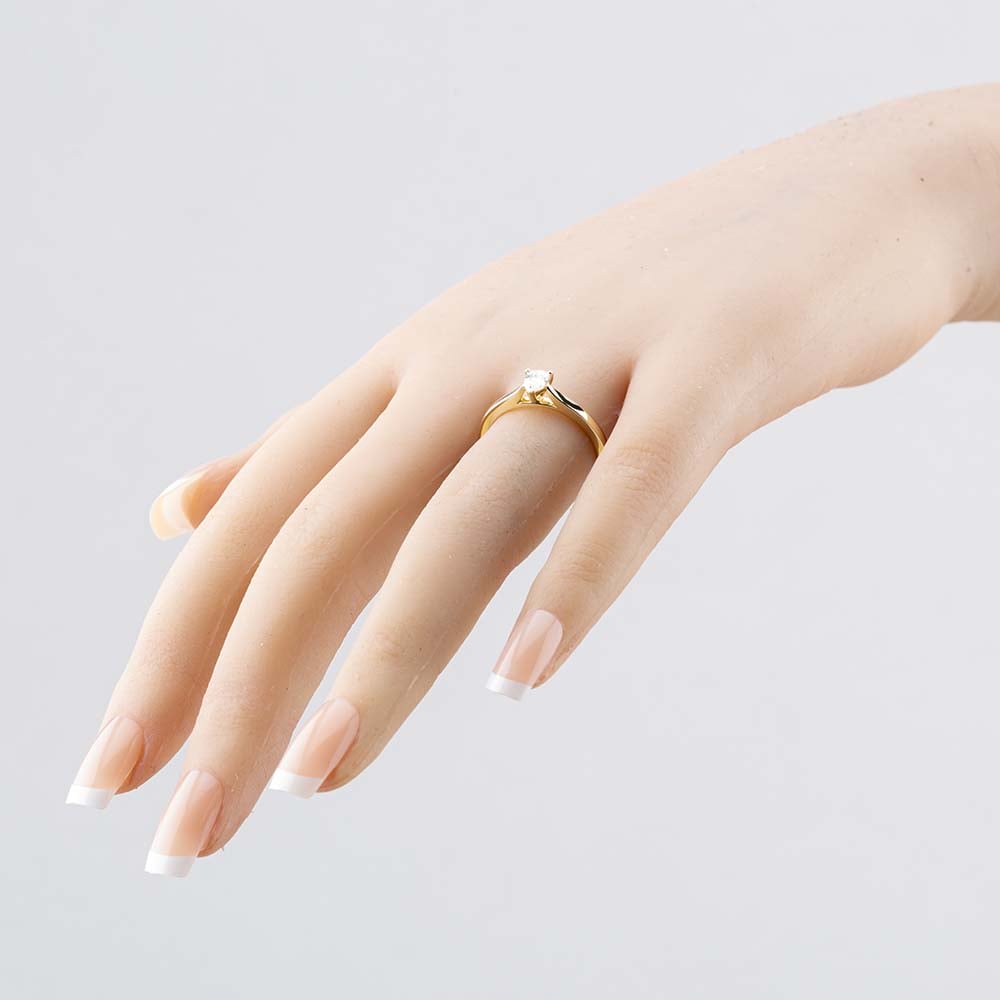 1888 Collection 9ct Yellow Gold 0.33ct Pear Cut Diamond Solitaire Ring DPP02-9Y-0.33
