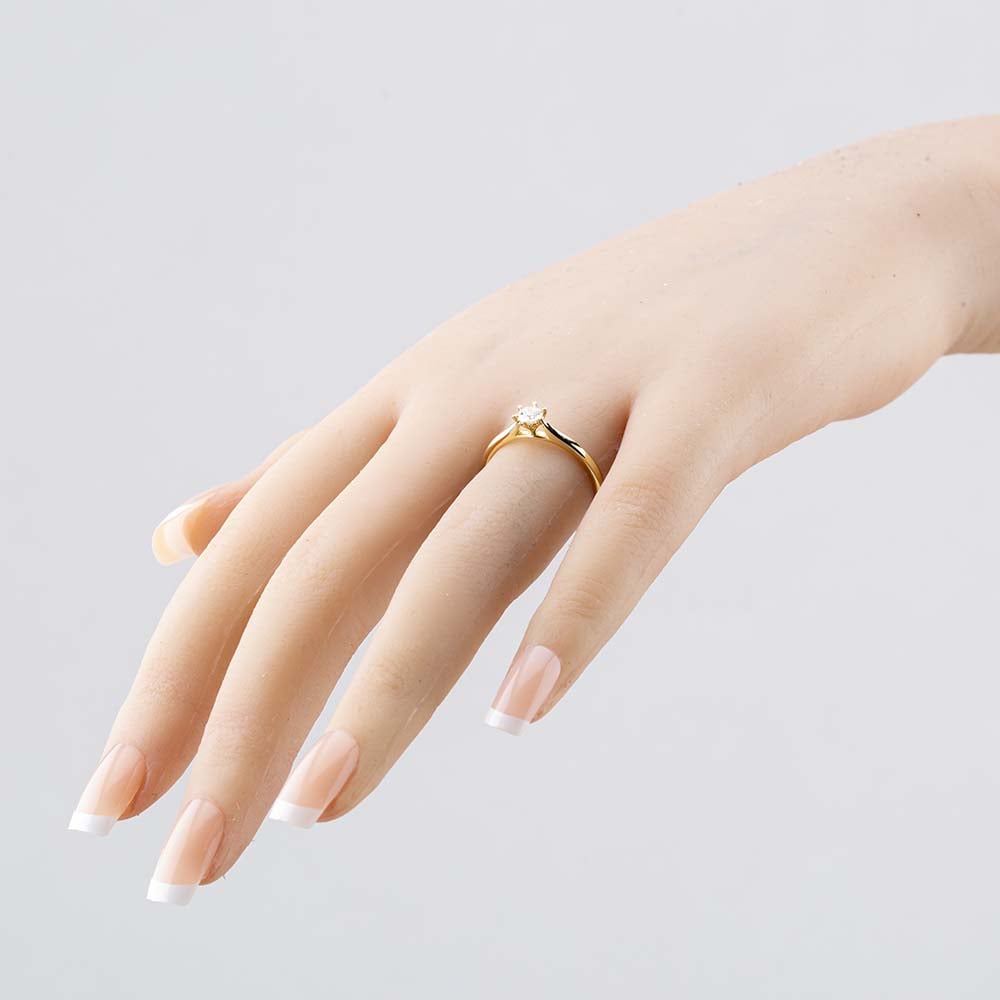 1888 Collection 9ct Yellow Gold 0.25ct Brilliant Cut Diamond Solitaire Ring RPP11-9Y-0.25-H-SI2