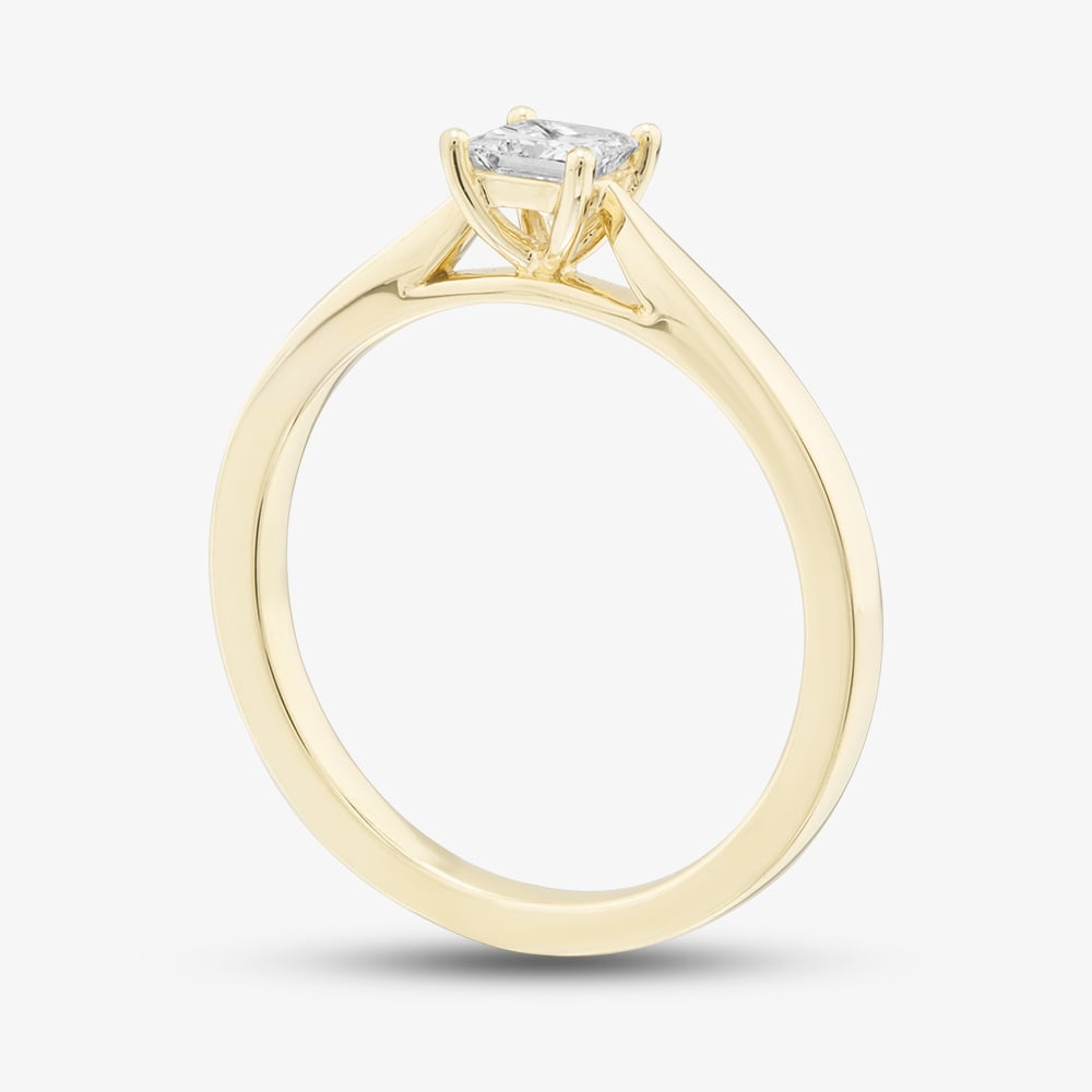 1888 Collection 9ct Yellow Gold 0.33ct Princess Cut Diamond Solitaire Ring PPP01-9Y-0.33-H-SI2