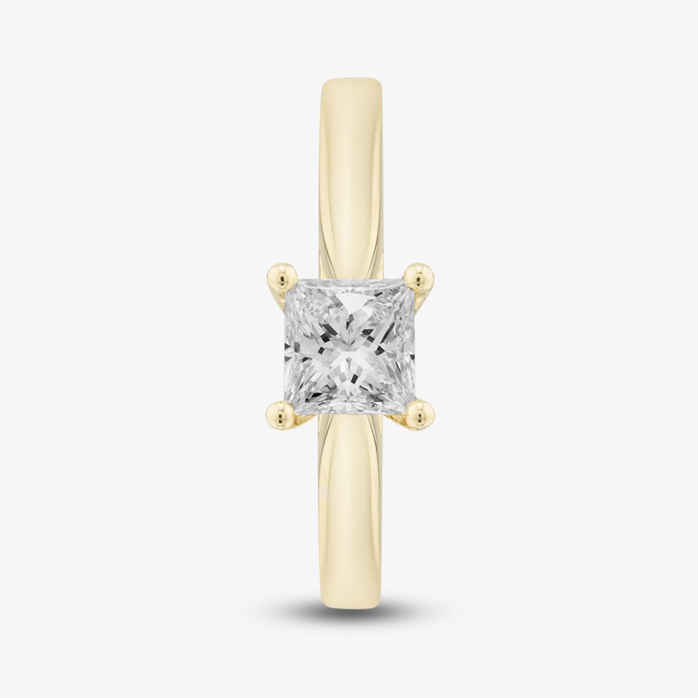 1888 Collection 9ct Yellow Gold 0.33ct Princess Cut Diamond Solitaire Ring PPP01-9Y-0.33-H-SI2