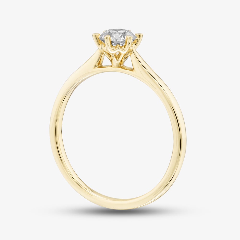 1888 Collection 9ct Yellow Gold 0.50ct Brilliant Cut Diamond Solitaire Ring RPP11-9Y-0.50-H-SI2