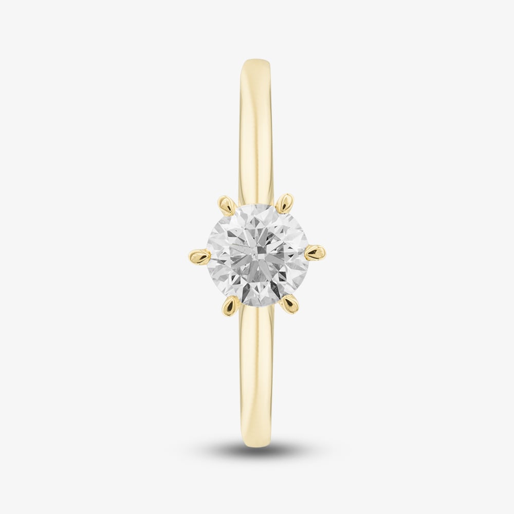 1888 Collection 9ct Yellow Gold 0.50ct Brilliant Cut Diamond Solitaire Ring RPP11-9Y-0.50-H-SI2