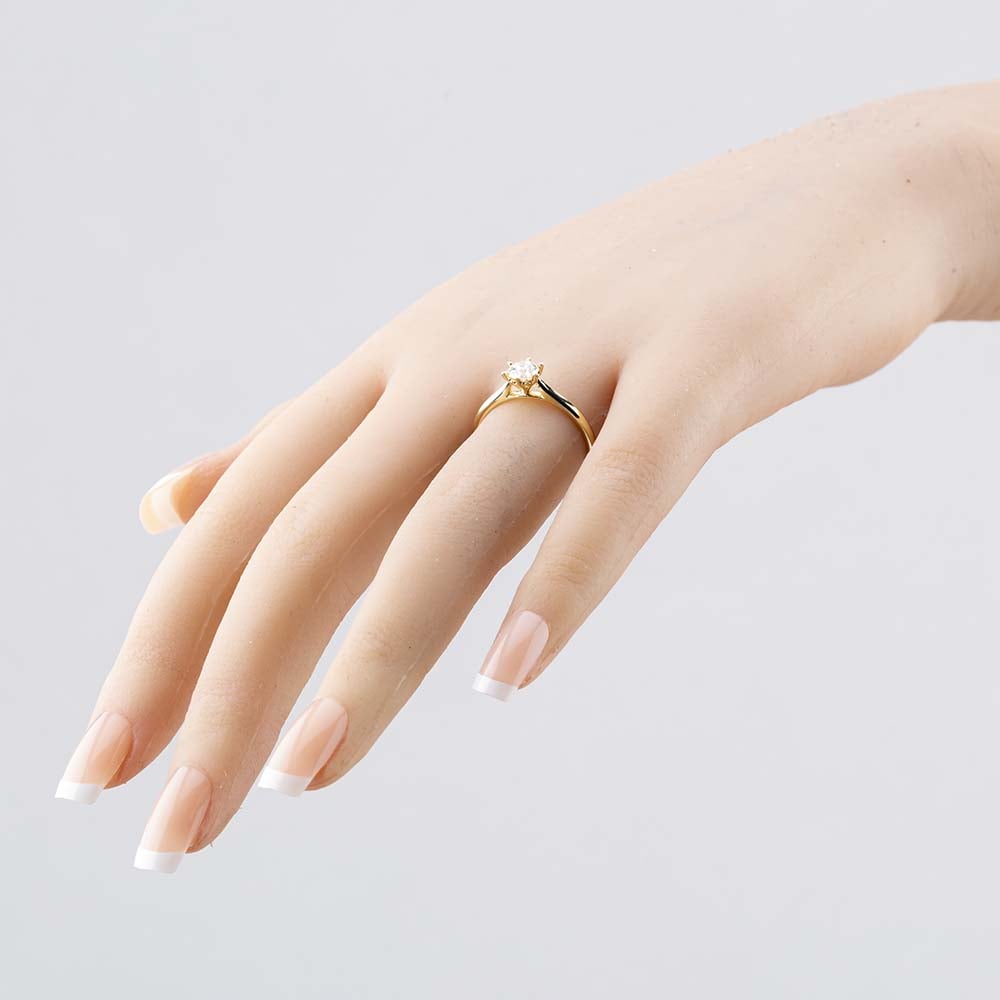1888 Collection 9ct Yellow Gold 0.50ct Brilliant Cut Diamond Solitaire Ring RPP11-9Y-0.50-H-SI2
