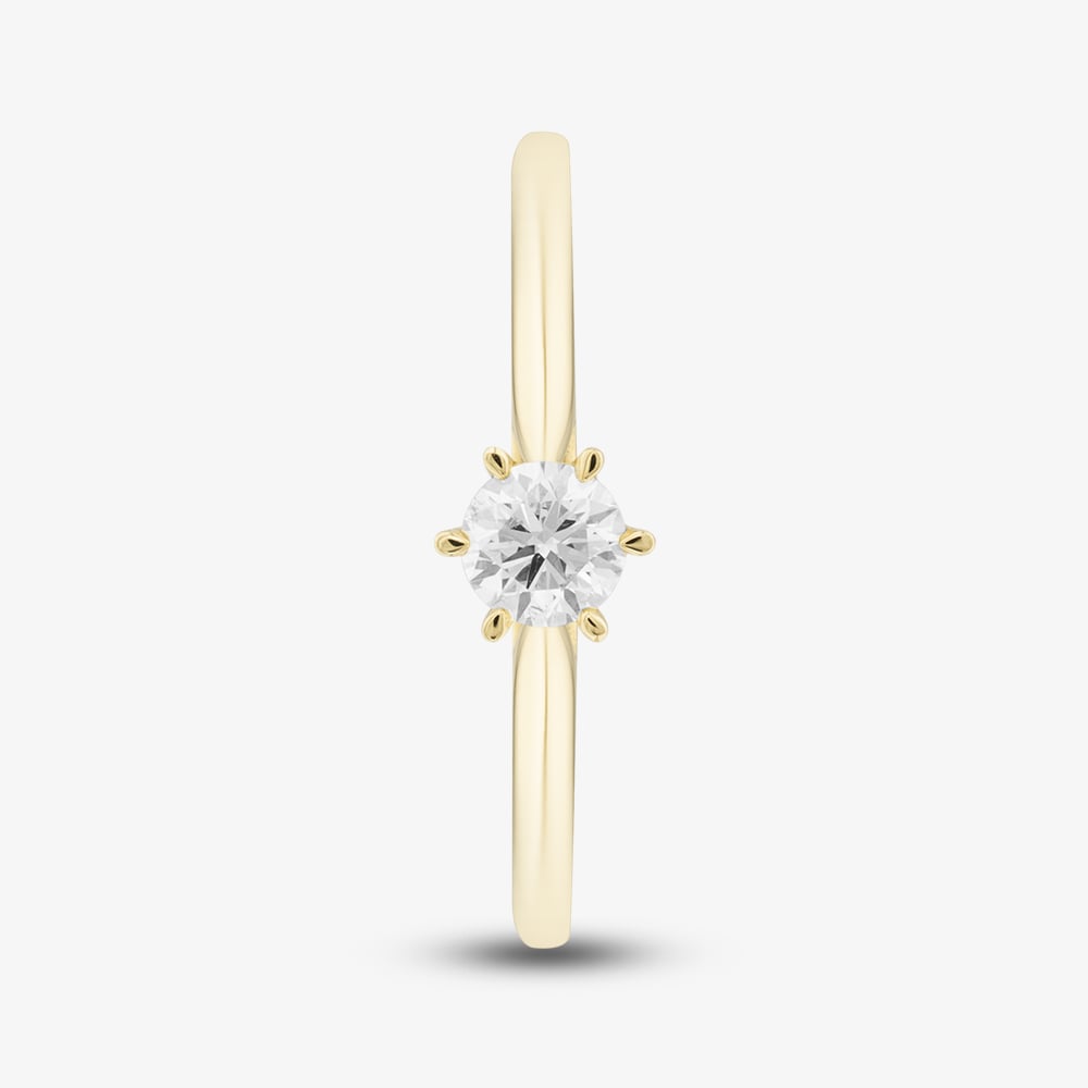 1888 Collection 9ct Yellow Gold 0.33ct Brilliant Cut Diamond Solitaire Ring RPP11-9Y-0.33-H-SI2