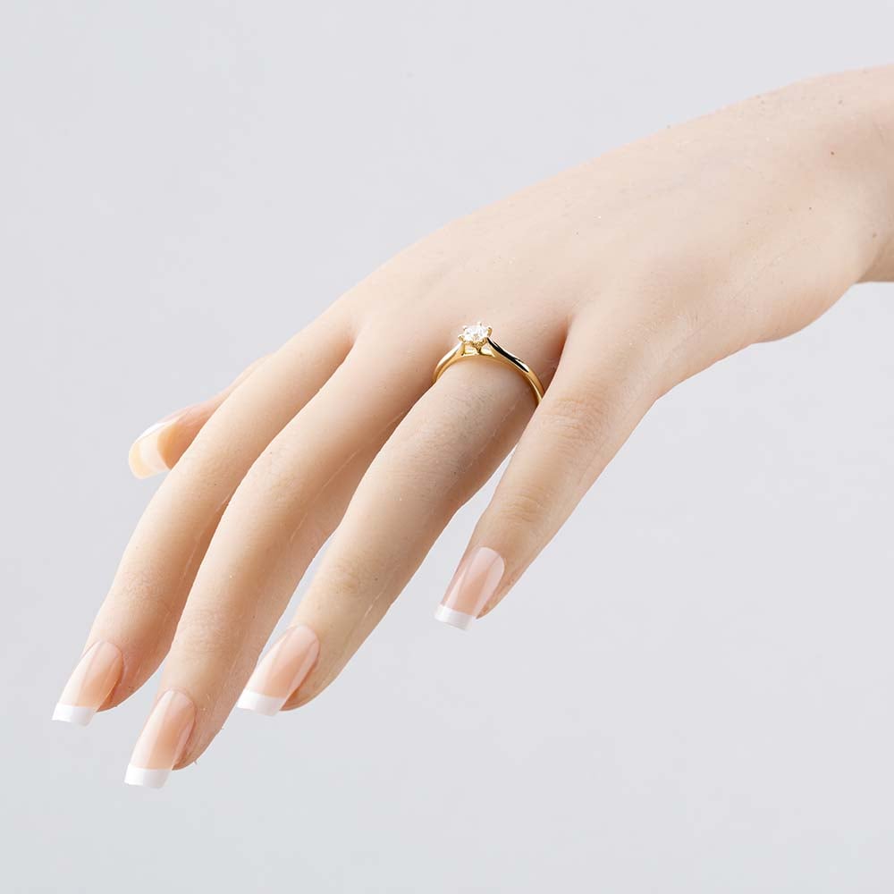 1888 Collection 9ct Yellow Gold 0.33ct Brilliant Cut Diamond Solitaire Ring RPP11-9Y-0.33-H-SI2