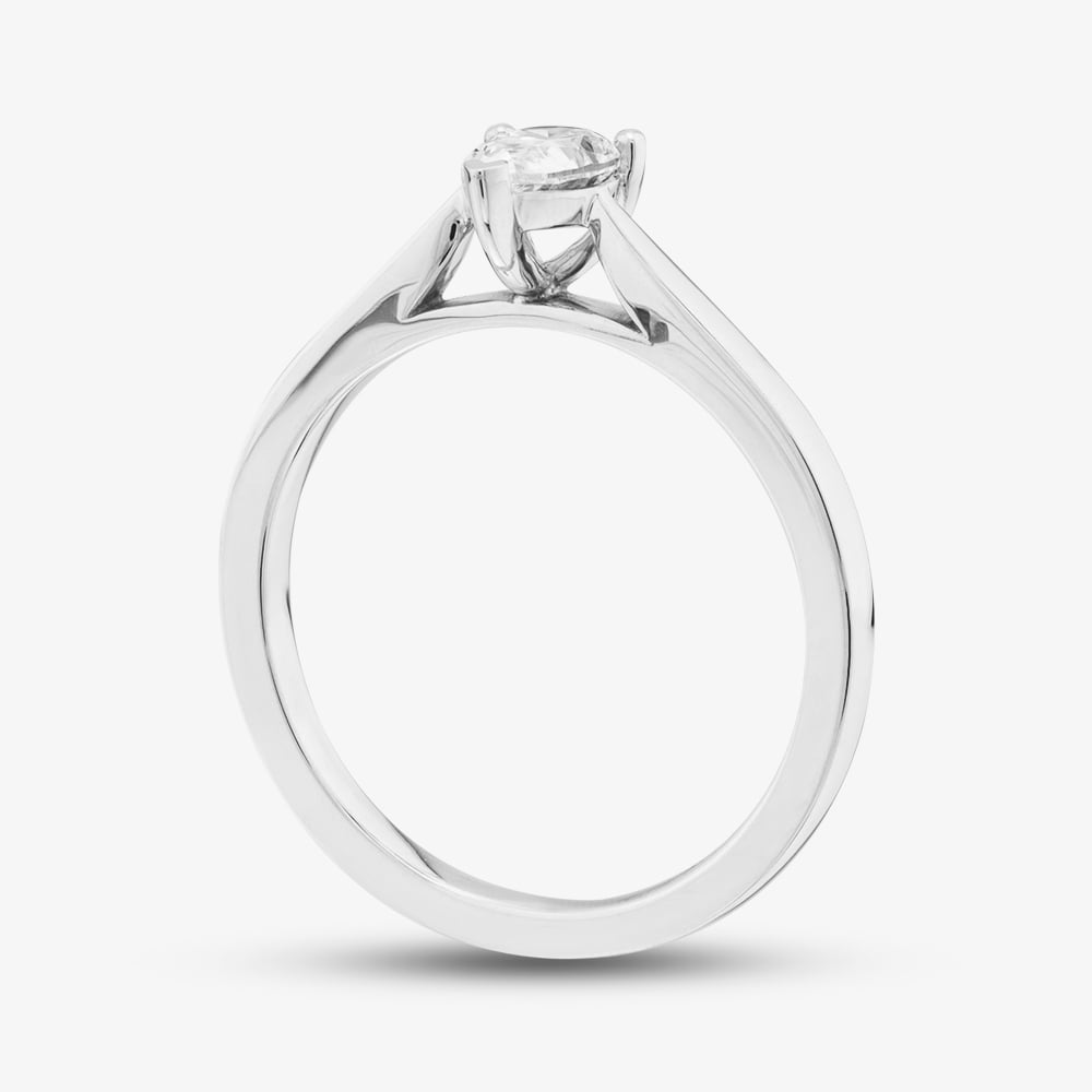1888 Collection 9ct White Gold 0.50ct Pear Cut Diamond Solitaire Ring DPP02-9W-0.50-H-SI2