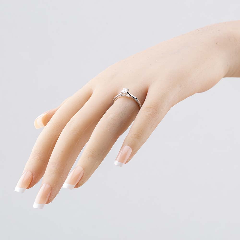 1888 Collection 9ct White Gold 0.33ct Emerald Cut Diamond Solitaire Ring EPP01-9W-0.33-H-SI2