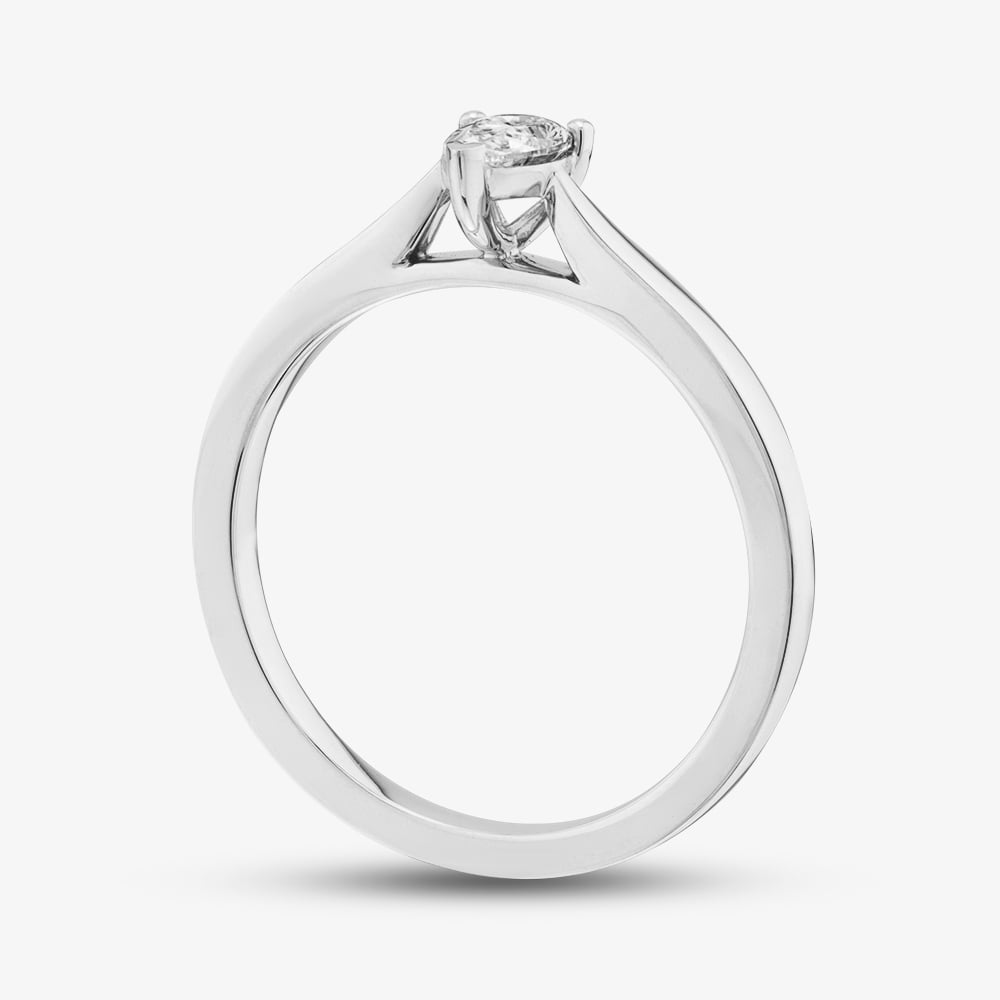 1888 Collection 9ct White Gold 0.33ct Pear Cut Diamond Solitaire Ring DPP02-9W-0.33