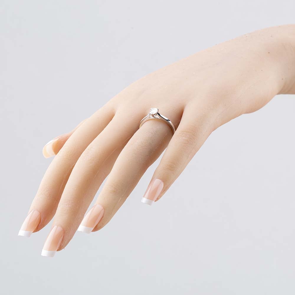 1888 Collection 9ct White Gold 0.33ct Pear Cut Diamond Solitaire Ring DPP02-9W-0.33