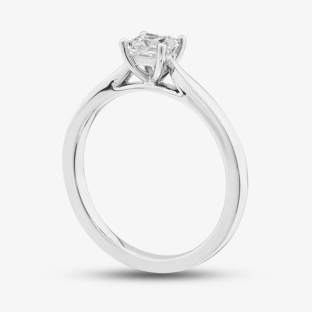 1888 Collection 9ct White Gold 0.50ct Princess Cut Diamond Solitaire Ring PPP01-9W-0.50-H-SI2