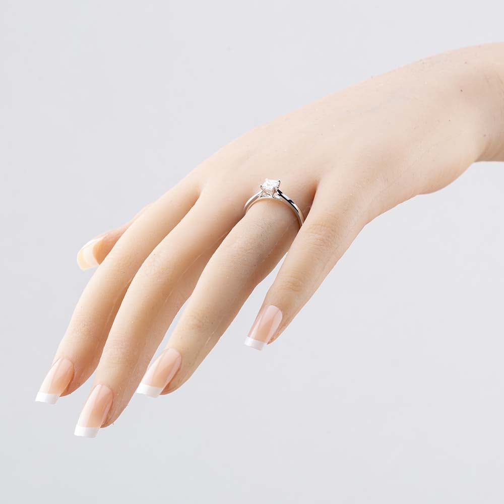 1888 Collection 9ct White Gold 0.50ct Princess Cut Diamond Solitaire Ring PPP01-9W-0.50-H-SI2