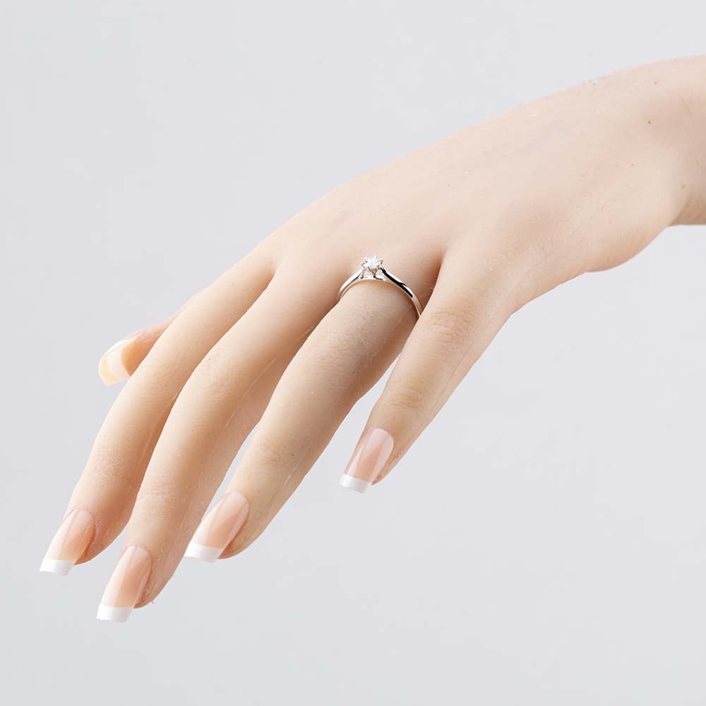 1888 Collection 9ct White Gold 0.20ct Brilliant Cut Diamond Solitaire Ring RPP11-9W-0.20-H-SI2