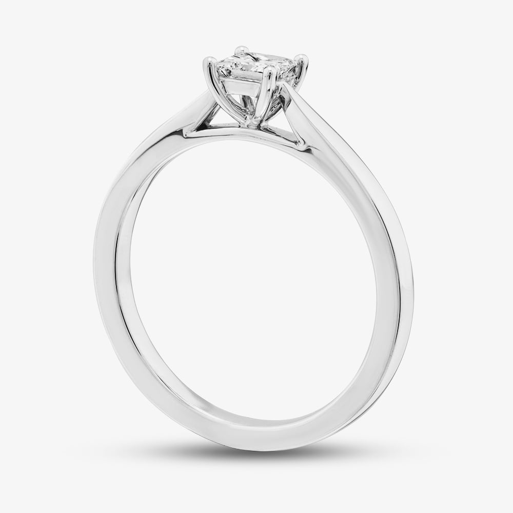 1888 Collection 9ct White Gold 0.33ct Princess Cut Diamond Solitaire Ring PPP01-9W-0.33-H-SI2