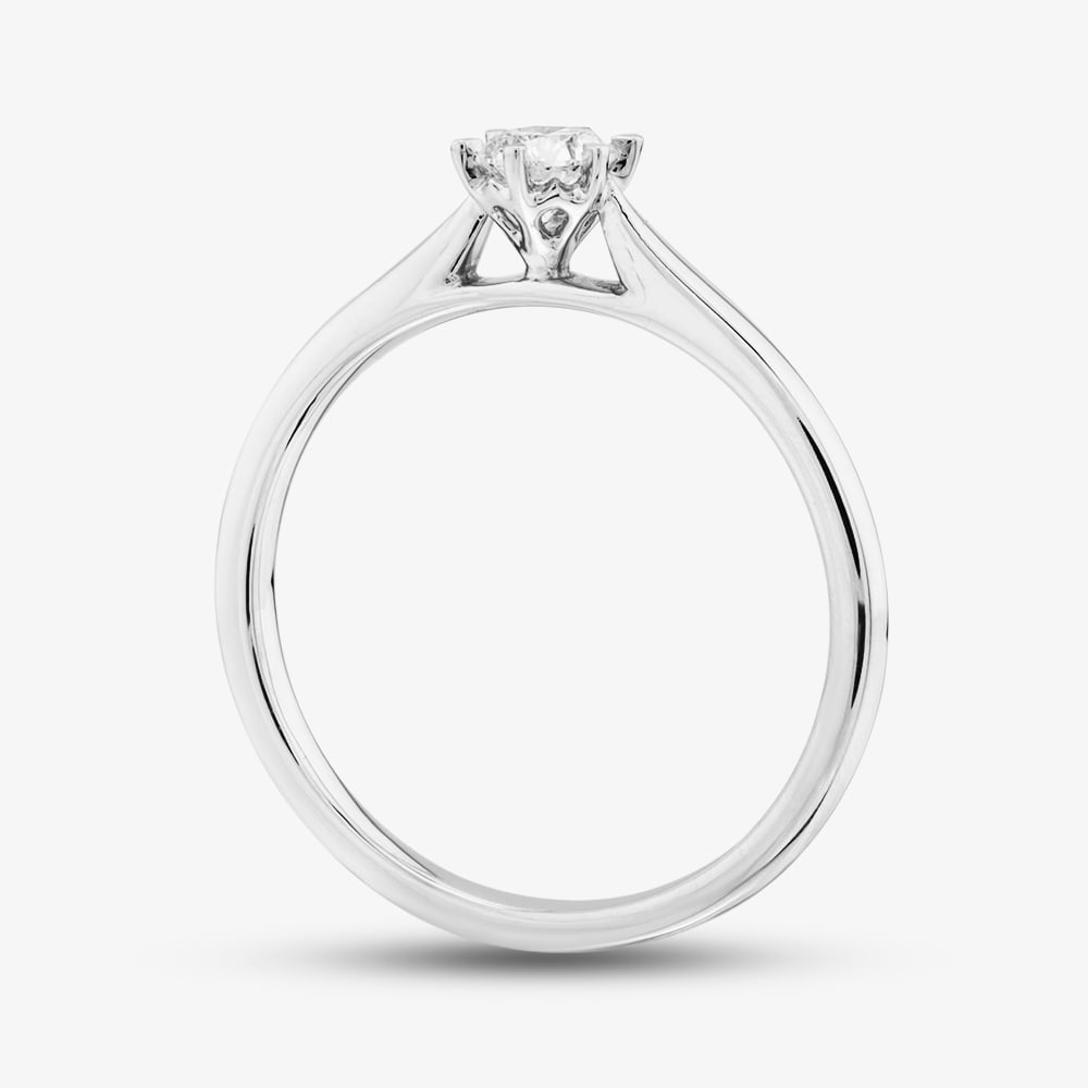 1888 Collection 9ct White Gold 0.25ct Brilliant Cut Diamond Solitaire Ring RPP11-9W-0.25-H-SI2