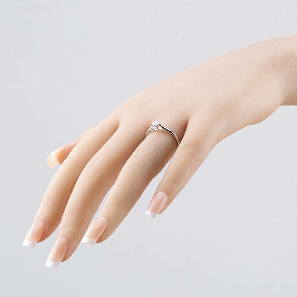 1888 Collection 9ct White Gold 0.25ct Brilliant Cut Diamond Solitaire Ring RPP11-9W-0.25-H-SI2