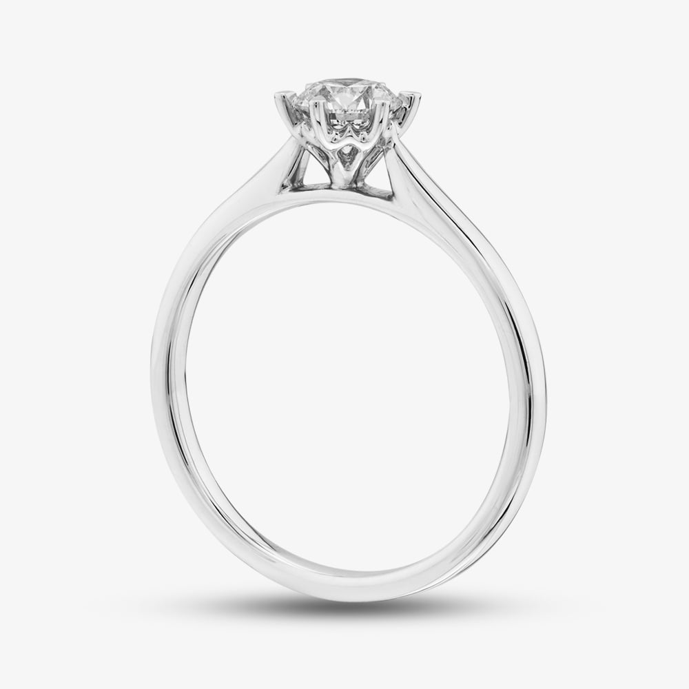 1888 Collection 9ct White Gold 0.50ct Brilliant Cut Diamond Solitaire Ring RPP11-9W-0.50-H-SI2
