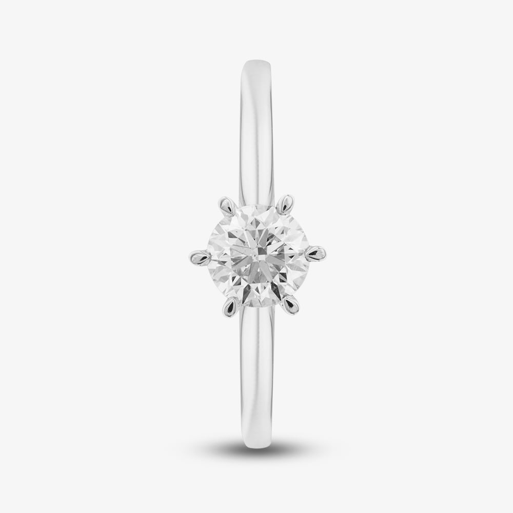 1888 Collection 9ct White Gold 0.50ct Brilliant Cut Diamond Solitaire Ring RPP11-9W-0.50-H-SI2